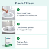 Cum se folosesc foile Foilo pentru WC, în 3 pași